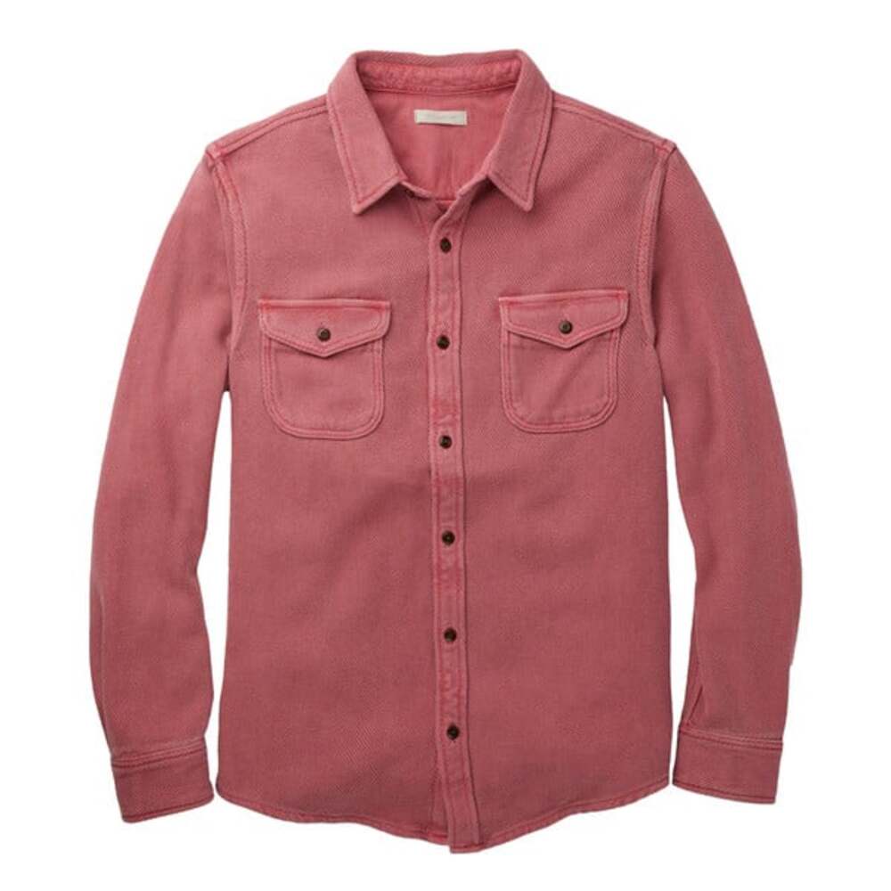 Outerknown Men 3XL Blanket Shirt Jacket Shacket Earth Red Outer Layer Relaxed
